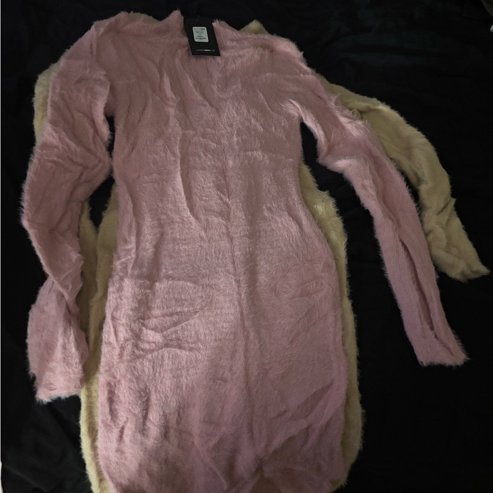 Never worn pink fuzzy dress